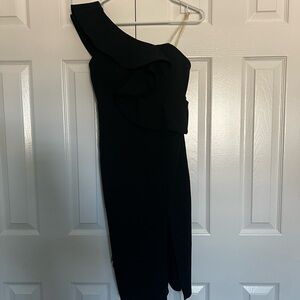 bebe  Black One-Shoulder Dress